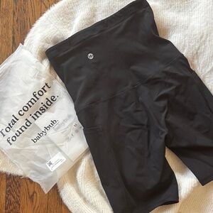 babybub High-Waist Black Biker Shorts and Pants Medium